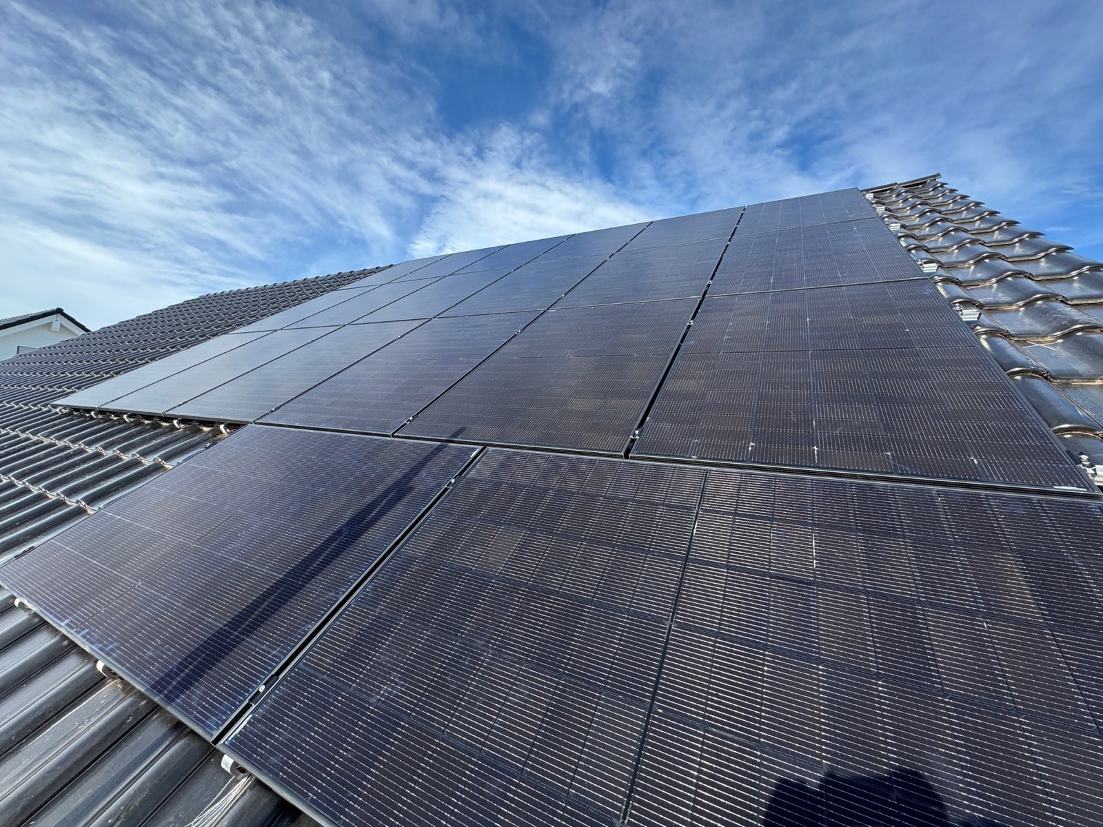Photovoltaikmodule auf einem Schrägdach